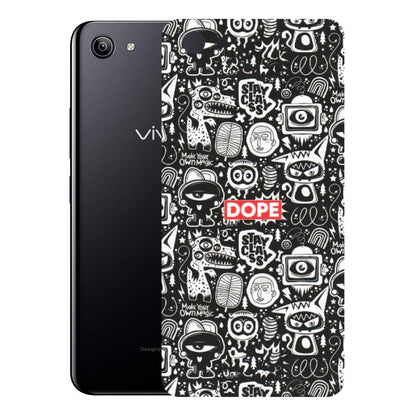 VIVO Y Series Phone Skins (All Models) - Dope Stay Classy Black Doodles - Matte Finish (M-126) Vivo Y81I
