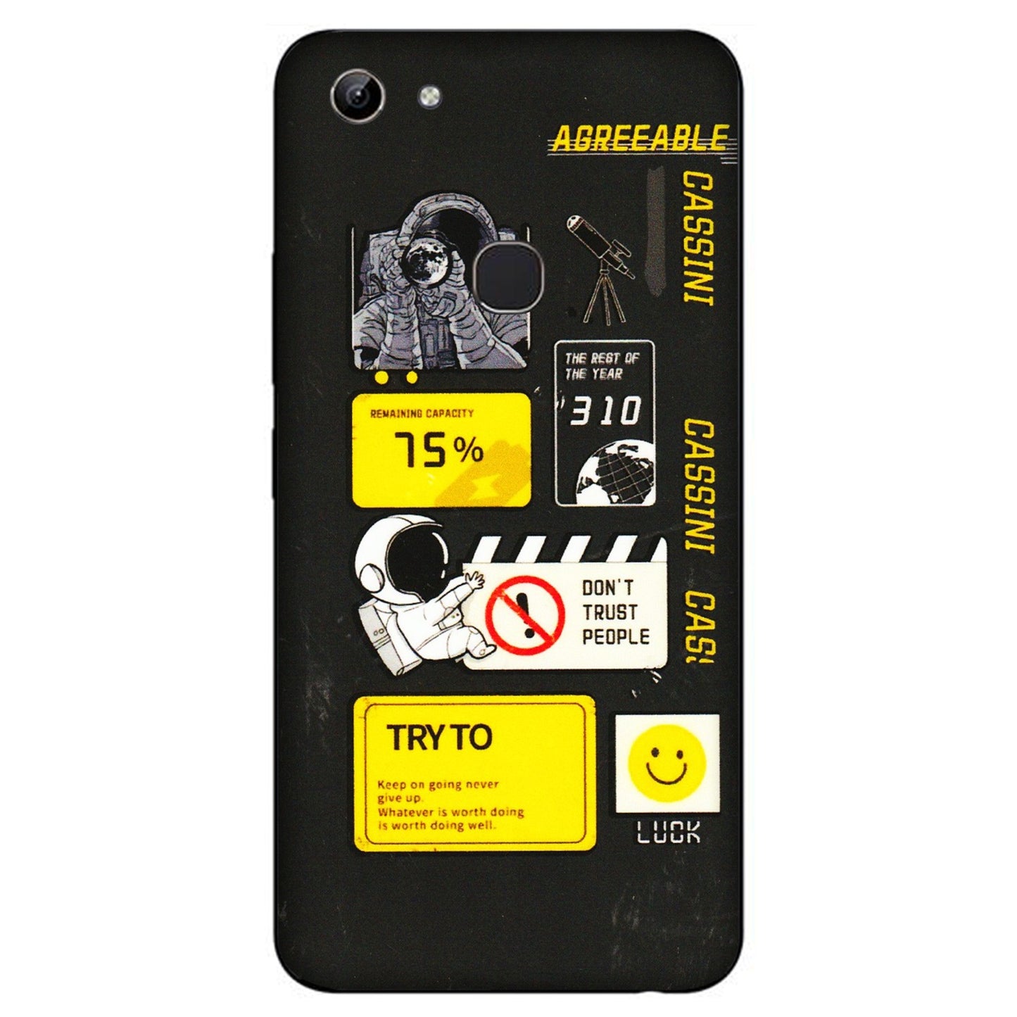 VIVO Y Series Phone Skins (All Models) - Black Cassini - 3D Embossed Finish (L-161) Vivo Y81