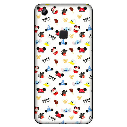 VIVO Y Series Phone Skins (All Models) - Minnie Mouse & Donald Doodles s - 3D Embossed Finish (L-194) Vivo Y81