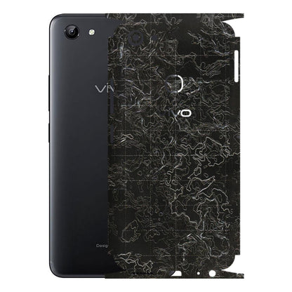 VIVO Y Series Phone Skins (All Models) - Black map Texture - 3D Embossed Finish (L-201) Vivo Y81