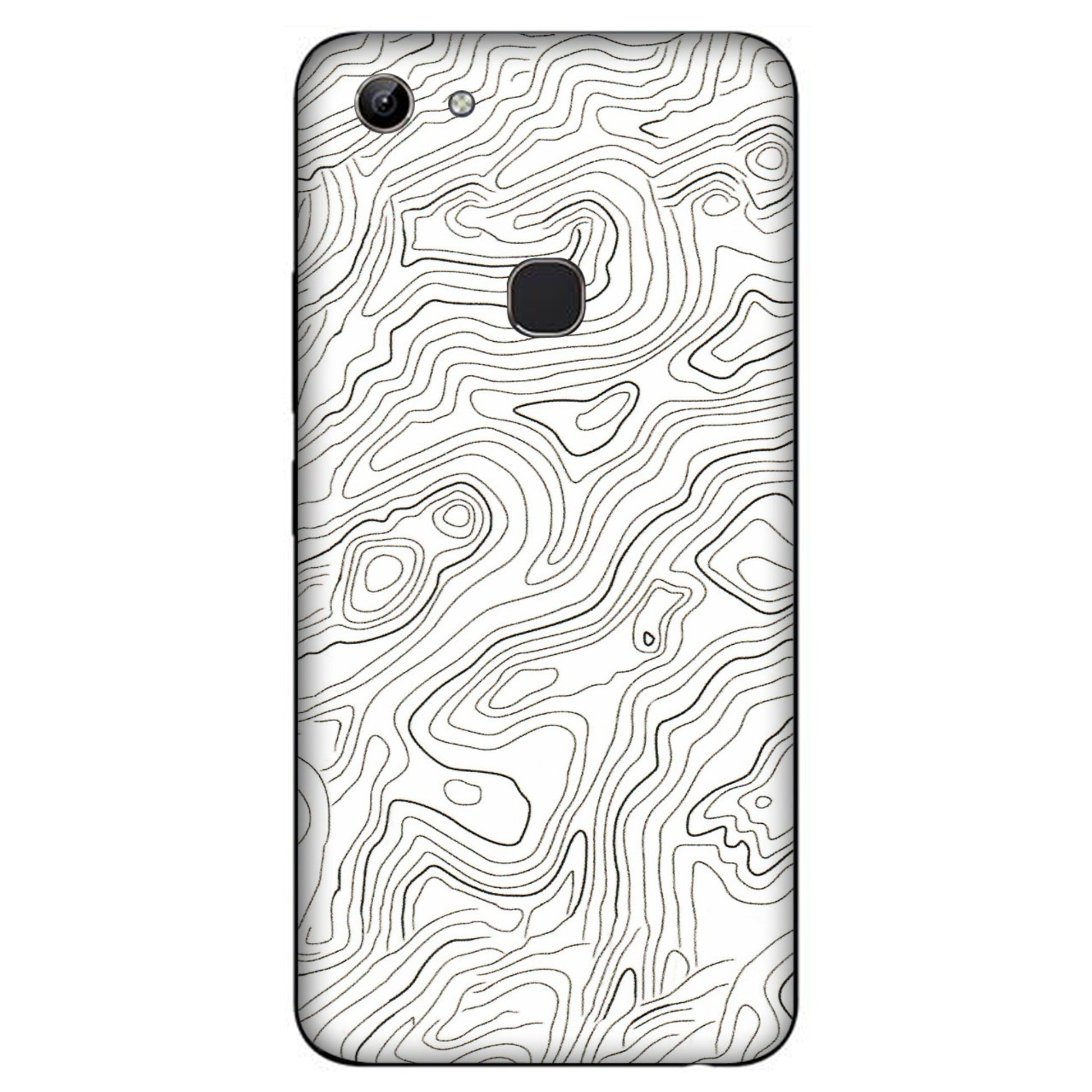 VIVO Y Series Phone Skins (All Models) - White Black Swirls - 3D Embossed Finish (L-219) Vivo Y81