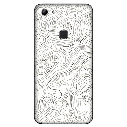 VIVO Y Series Phone Skins (All Models) - White Black Swirls - 3D Embossed Finish (L-219) Vivo Y81