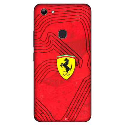 VIVO Y Series Phone Skins (All Models) - Red Ferrari Logo Stylish - 3D Embossed Finish (L-238) Vivo Y81