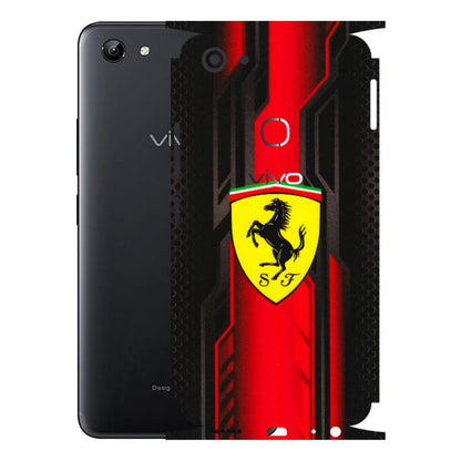 VIVO Y Series Phone Skins (All Models) - Black Ferrari Logo - 3D Embossed Finish (L-253) Vivo Y81