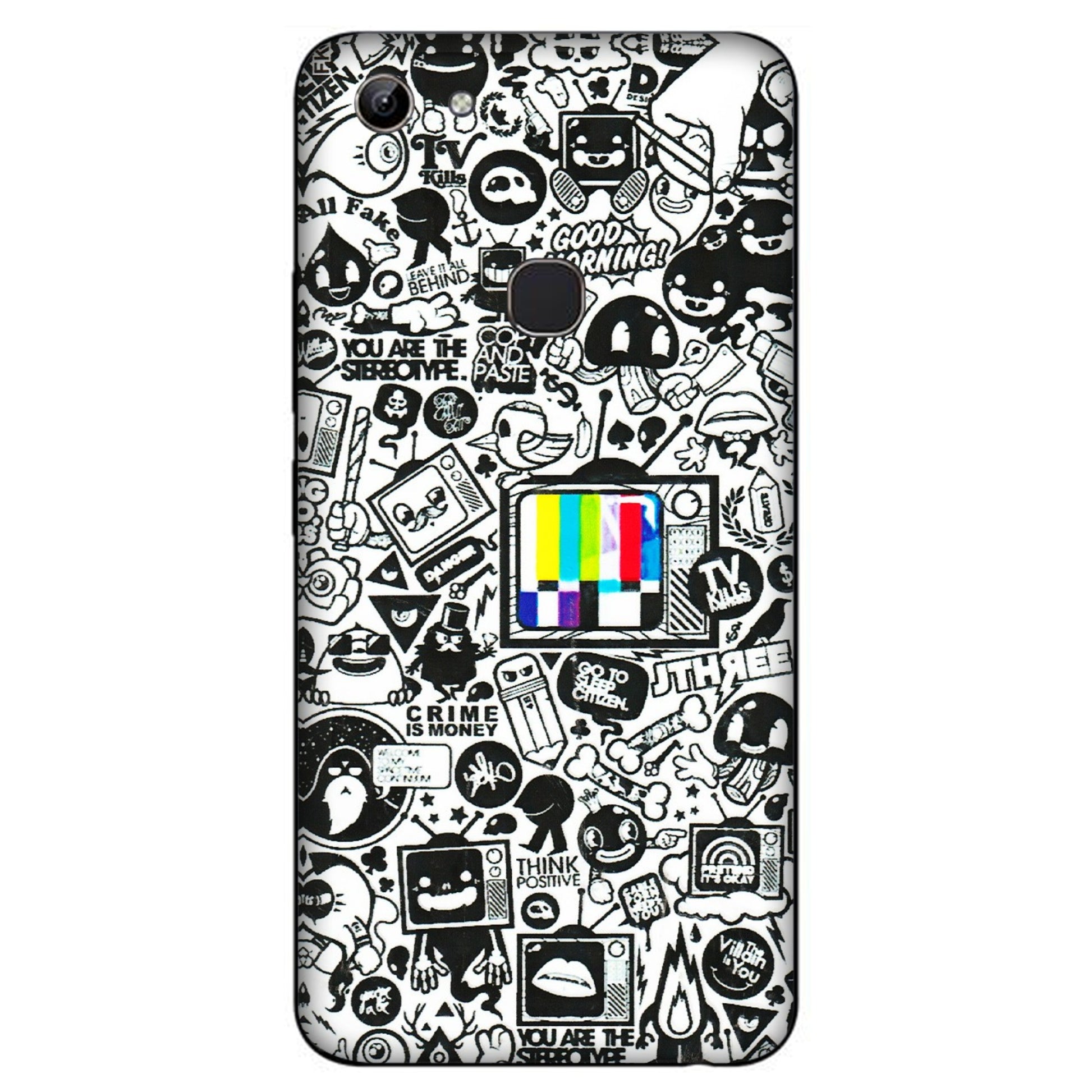VIVO Y Series Phone Skins (All Models) - Doodles Positive Art - 3D Embossed Finish (L-263) Vivo Y81