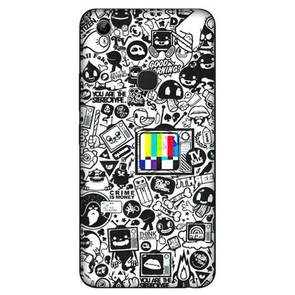 VIVO Y Series Phone Skins (All Models) - Doodles Positive Art - 3D Embossed Finish (L-263) Vivo Y81