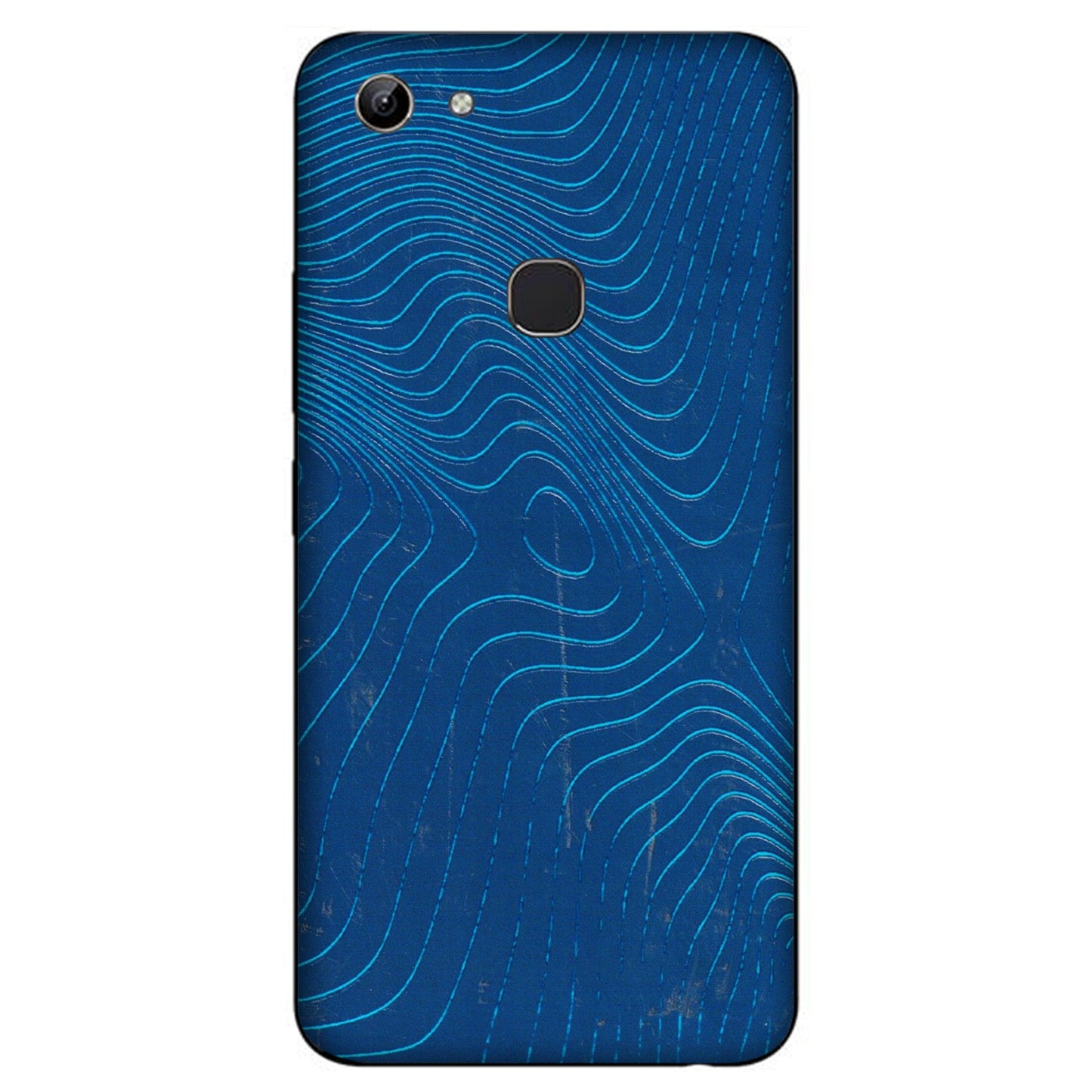 VIVO Y Series Phone Skins (All Models) - Abstract Blue Line Map - 3D Embossed Finish (L-272) Vivo Y81