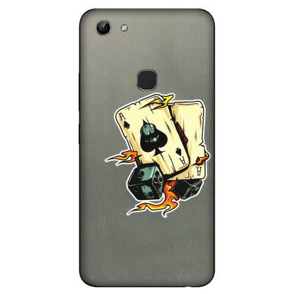 VIVO Y Series Phone Skins (All Models) - Grey Cards Of Ace - 3D Embossed Finish (L-77) Vivo Y81
