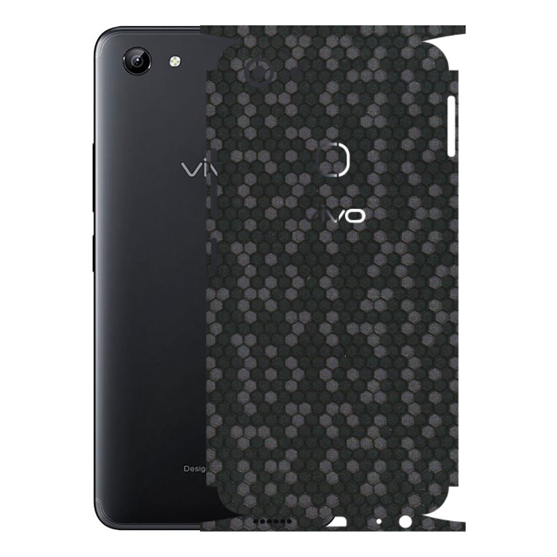 VIVO Y Series Phone Skins (All Models) - Black Grey Honeycomb Sober - 3D Embossed Finish (L-85) Vivo Y81