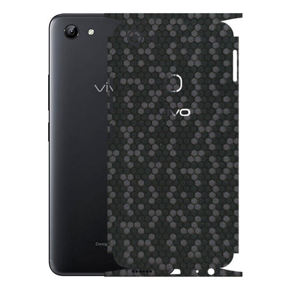 VIVO Y Series Phone Skins (All Models) - Black Grey Honeycomb Sober - 3D Embossed Finish (L-85) Vivo Y81