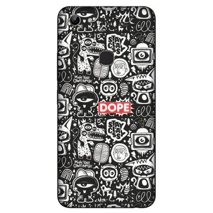 VIVO Y Series Phone Skins (All Models) - Dope Stay Classy Black Doodles - Matte Finish (M-126) Vivo Y81