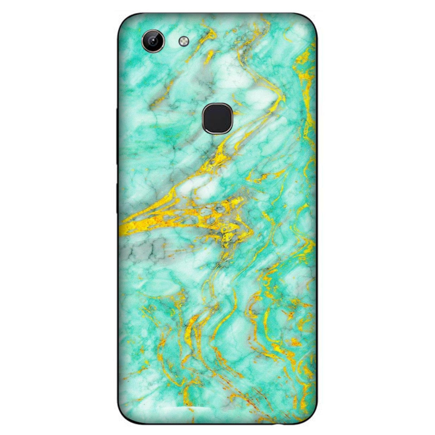 VIVO Y Series Phone Skins (All Models) - Green And Gold Marble Feel - Matte Finish (M-16) Vivo Y81