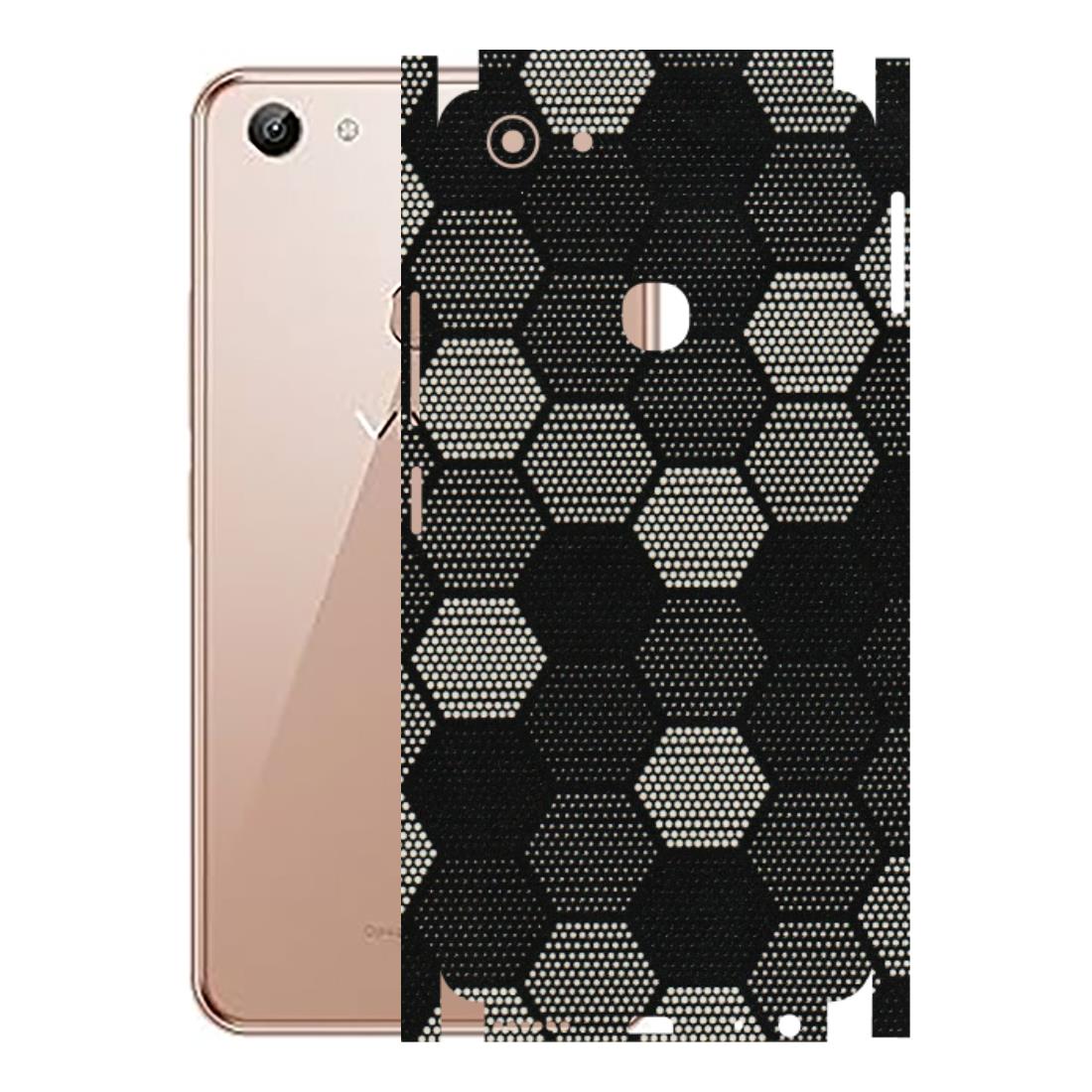 VIVO Y Series Phone Skins (All Models) - Black & White Dotted Honeycomb Texture - 3D Embossed Finish (L-202) Vivo Y83