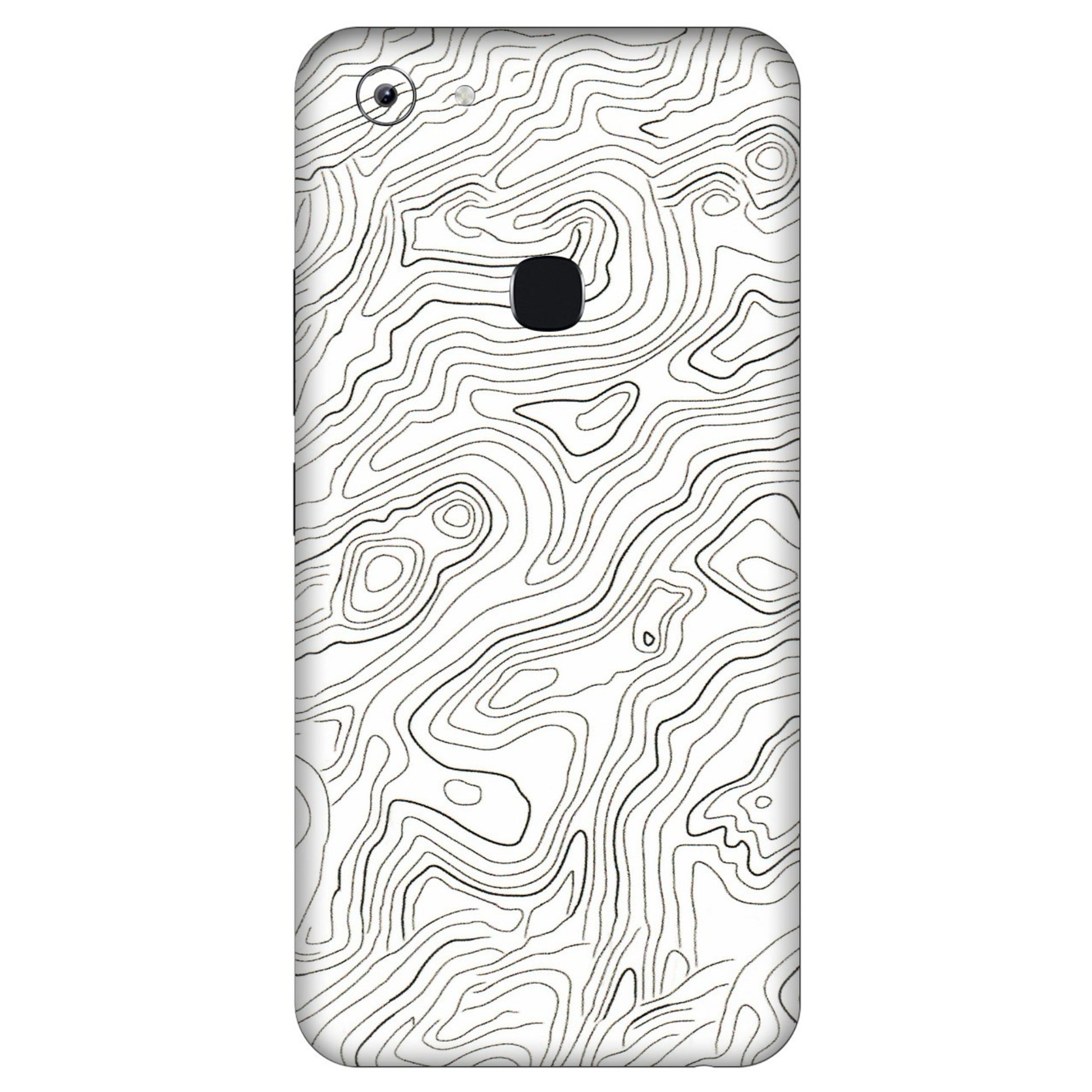 VIVO Y Series Phone Skins (All Models) - White Black Swirls - 3D Embossed Finish (L-219) Vivo Y83