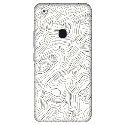 VIVO Y Series Phone Skins (All Models) - White Black Swirls - 3D Embossed Finish (L-219) Vivo Y83