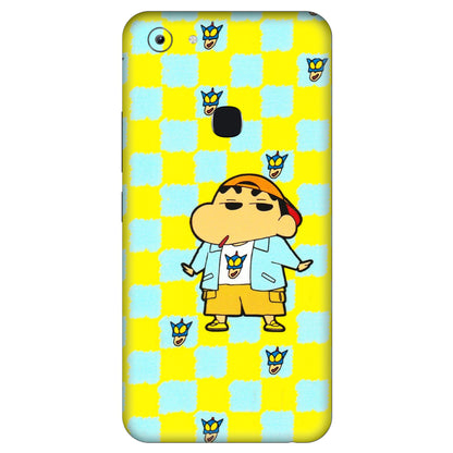 VIVO Y Series Phone Skins (All Models) - Yellow Blue Shinchan Cute - 3D Embossed Finish (L-221) Vivo Y83
