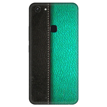 VIVO Y Series Phone Skins (All Models) - Black Green Dual Leather Stich - 3D Embossed Finish (L-233) Vivo Y83