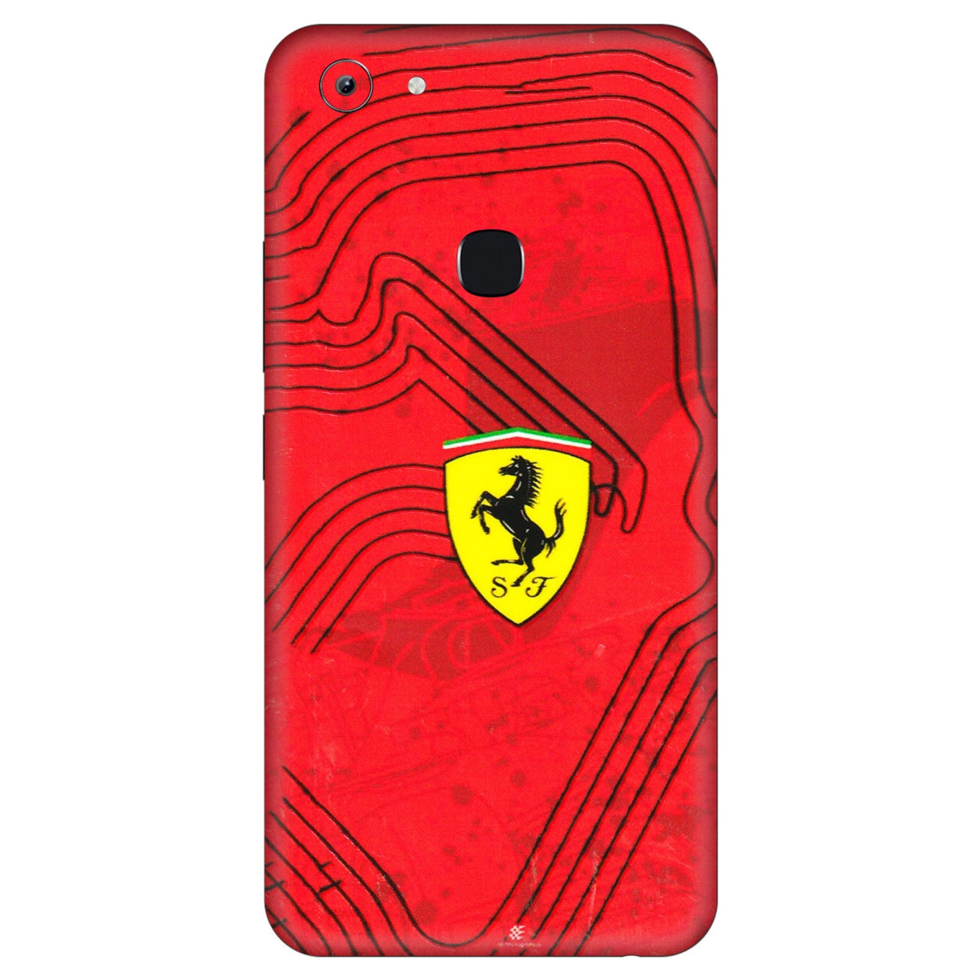 VIVO Y Series Phone Skins (All Models) - Red Ferrari Logo Stylish - 3D Embossed Finish (L-238) Vivo Y83