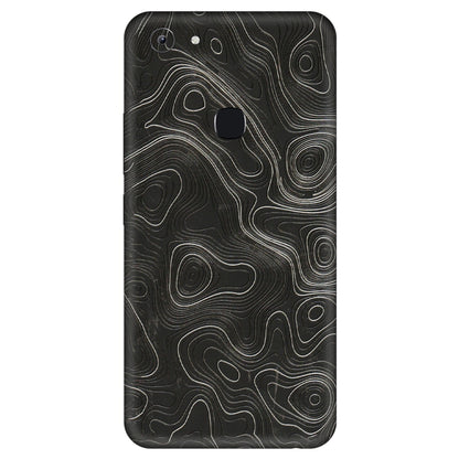 VIVO Y Series Phone Skins (All Models) - Abstract White Line Map - 3D Embossed Finish (L-269) Vivo Y83