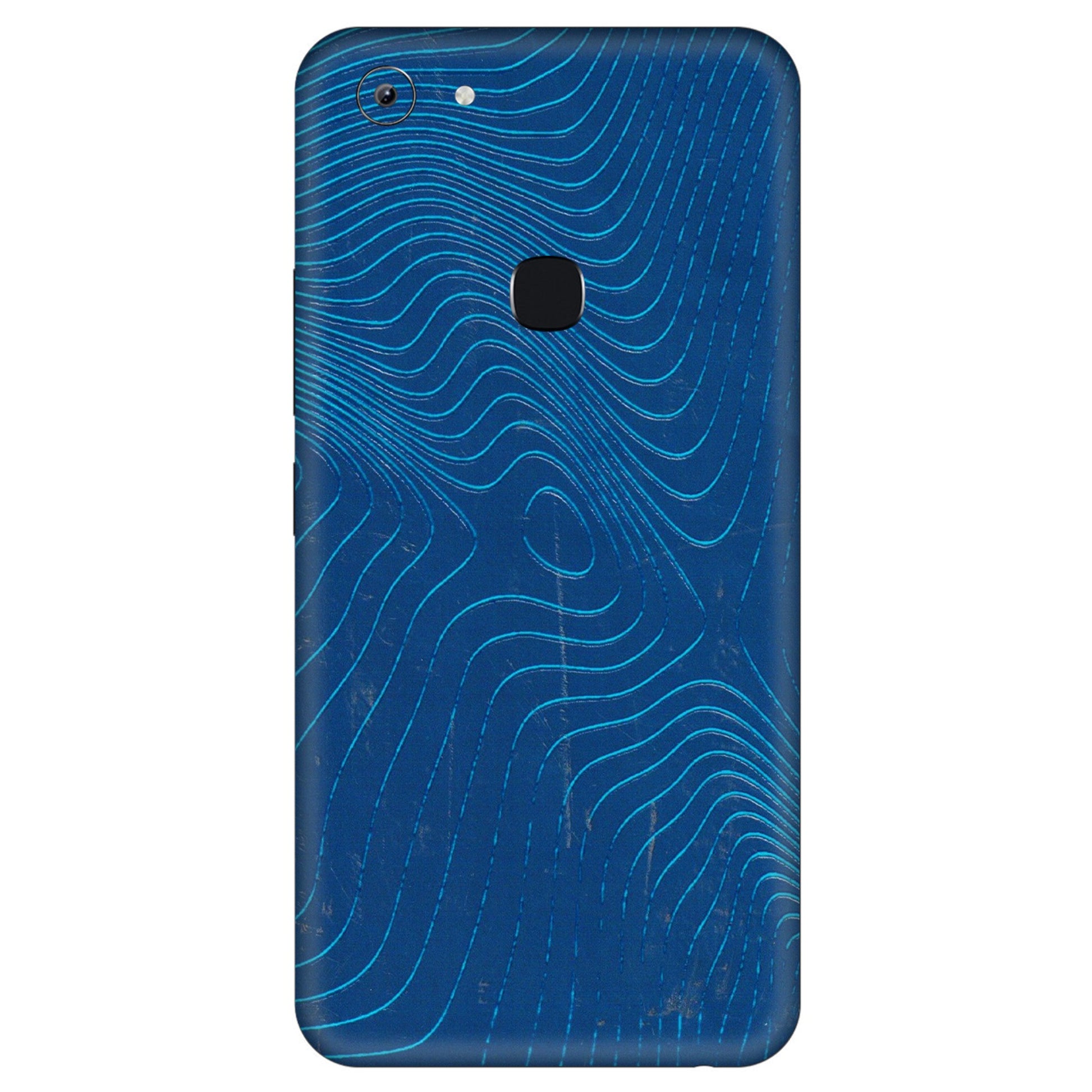 VIVO Y Series Phone Skins (All Models) - Abstract Blue Line Map - 3D Embossed Finish (L-272) Vivo Y83