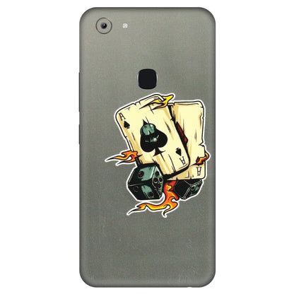 VIVO Y Series Phone Skins (All Models) - Grey Cards Of Ace - 3D Embossed Finish (L-77) Vivo Y83
