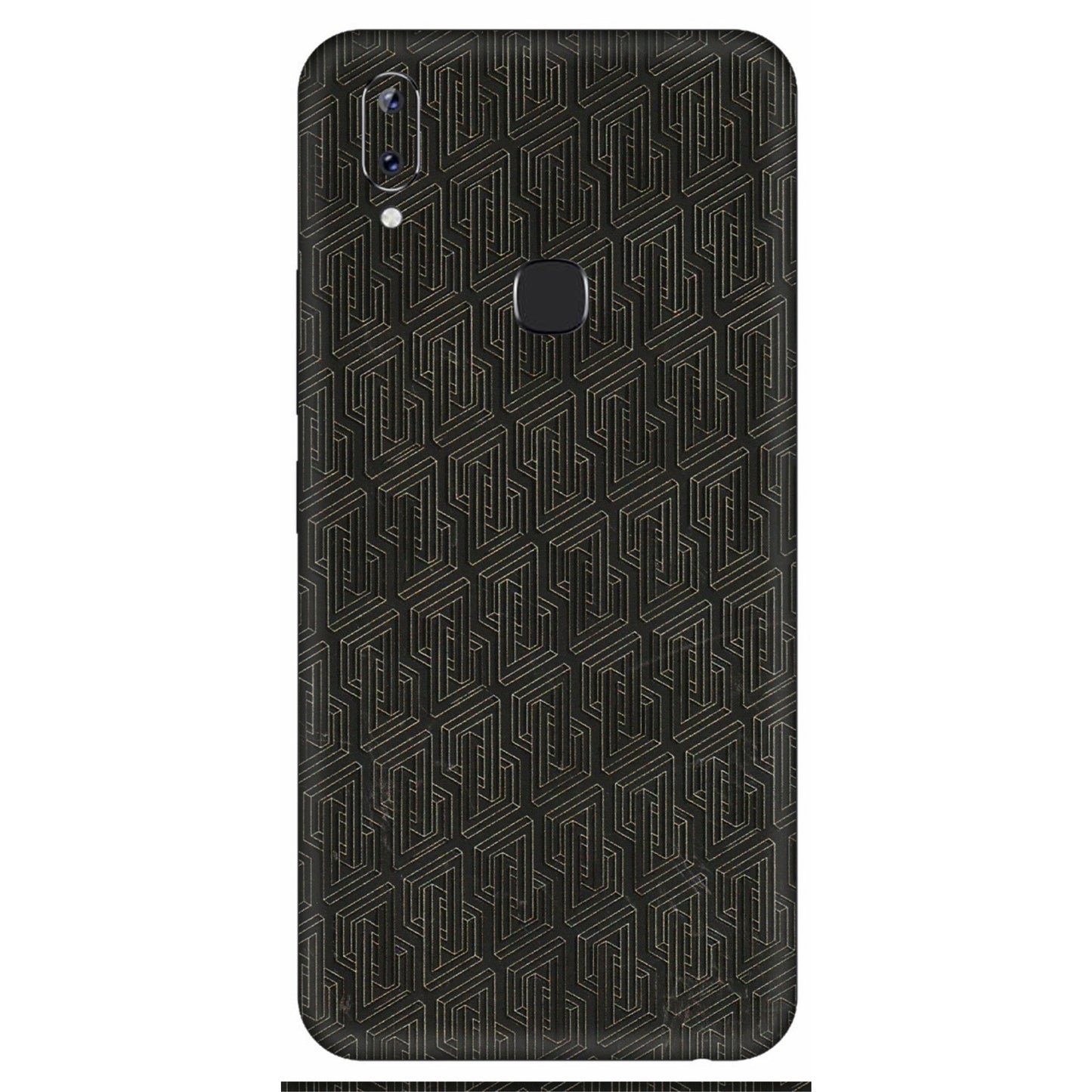 VIVO Y Series Phone Skins (All Models) - Black Abstract Pattern - 3D Embossed Finish (L-117) Vivo Y83 Pro