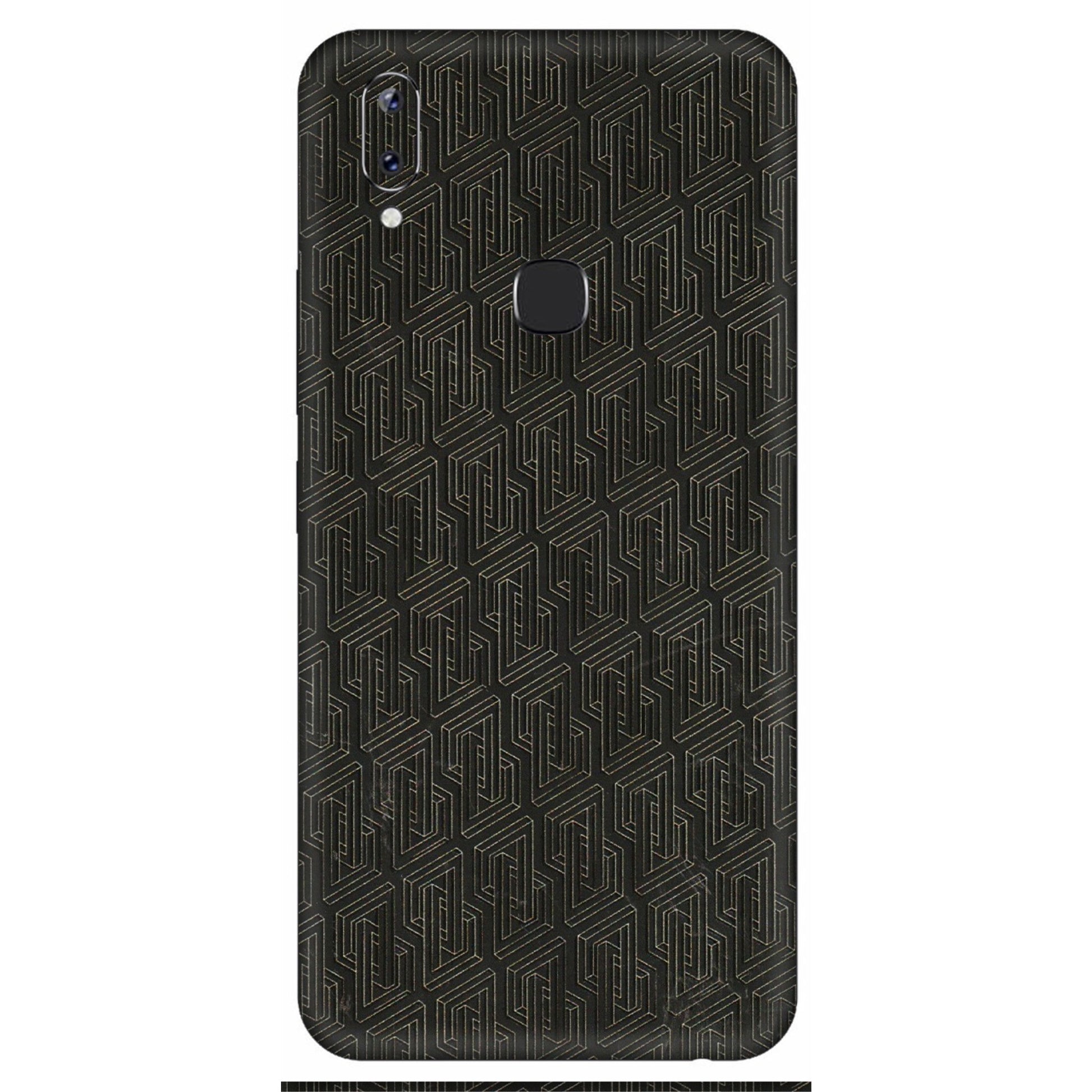 VIVO Y Series Phone Skins (All Models) - Black Abstract Pattern - 3D Embossed Finish (L-117) Vivo Y83 Pro