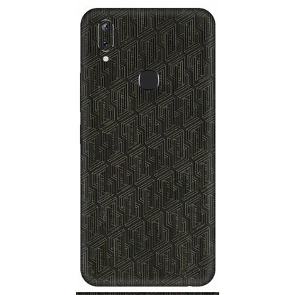 VIVO Y Series Phone Skins (All Models) - Black Abstract Pattern - 3D Embossed Finish (L-117) Vivo Y83 Pro