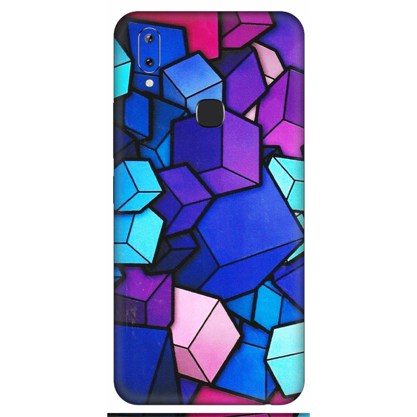 VIVO Y Series Phone Skins (All Models) - Cube Doodle - 3D Embossed Finish (L-141) Vivo Y83 Pro