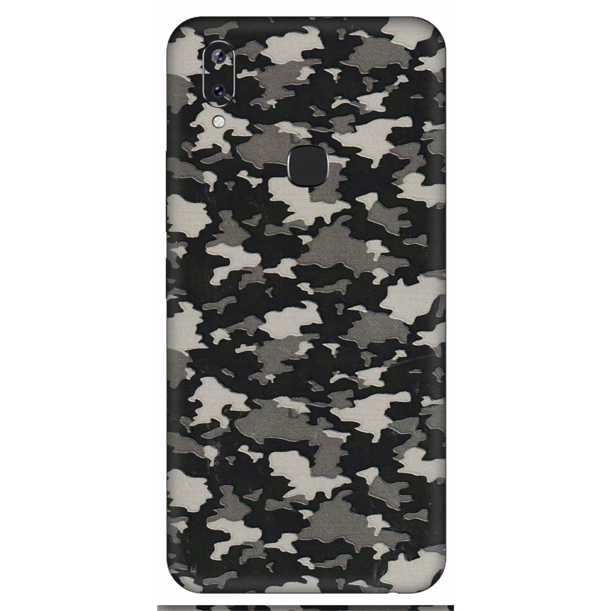 VIVO Y Series Phone Skins (All Models) - Black/Grey Camoflaunge - 3D Embossed Finish (L-142) Vivo Y83 Pro