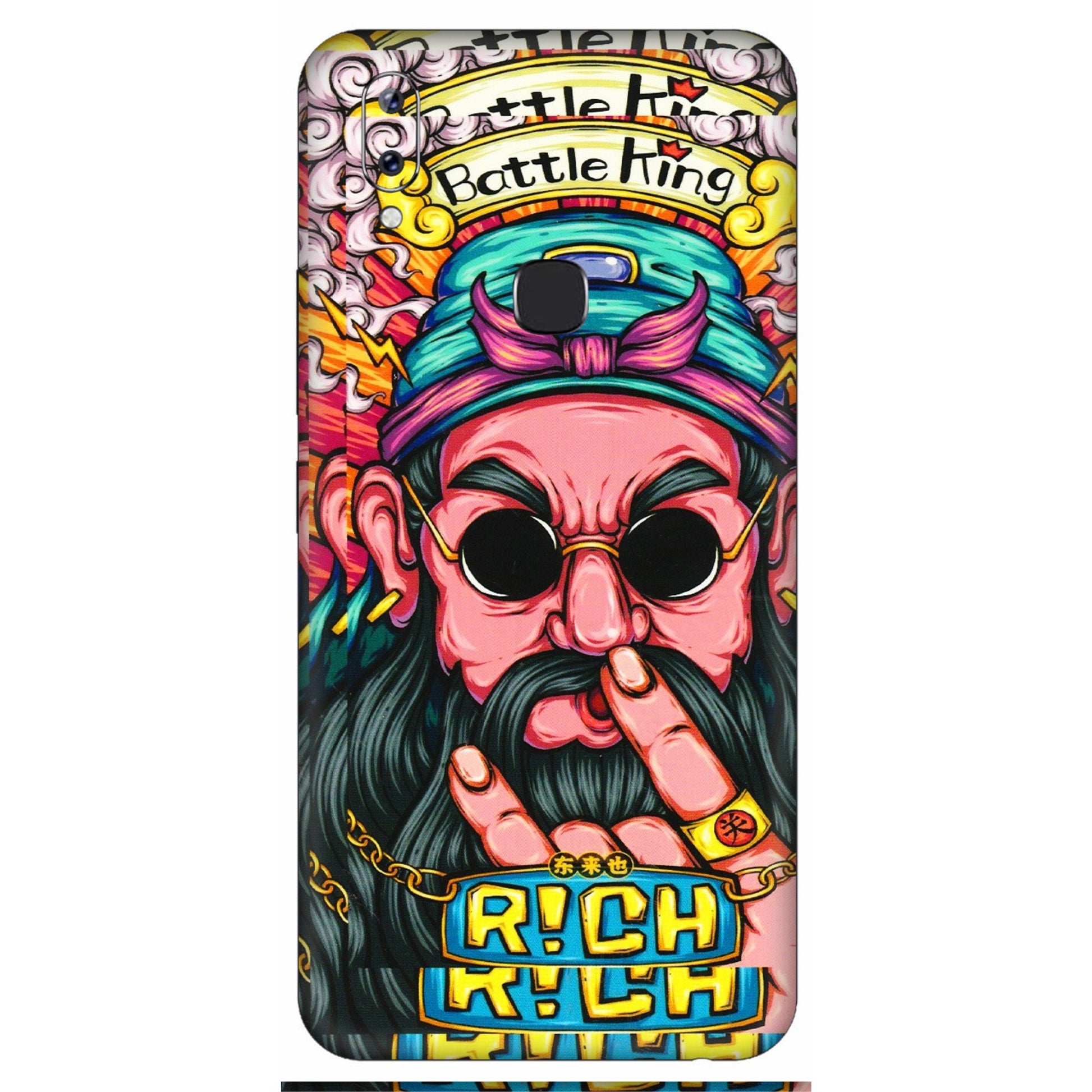 VIVO Y Series Phone Skins (All Models) - Battle King Dude Face - 3D Embossed Finish (L-178) Vivo Y83 Pro