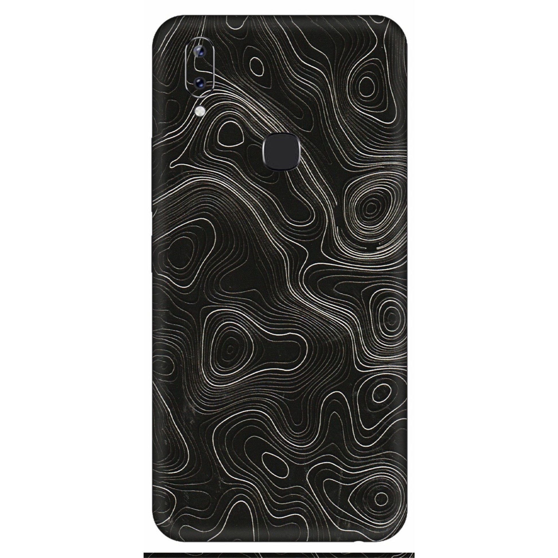 VIVO Y Series Phone Skins (All Models) - Black Swirl - 3D Embossed Finish (L-196) Vivo Y83 Pro