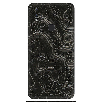 VIVO Y Series Phone Skins (All Models) - Black Swirl - 3D Embossed Finish (L-196) Vivo Y83 Pro