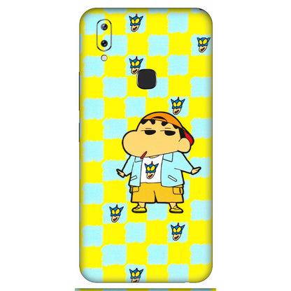 VIVO Y Series Phone Skins (All Models) - Yellow Blue Shinchan Cute - 3D Embossed Finish (L-221) Vivo Y83 Pro