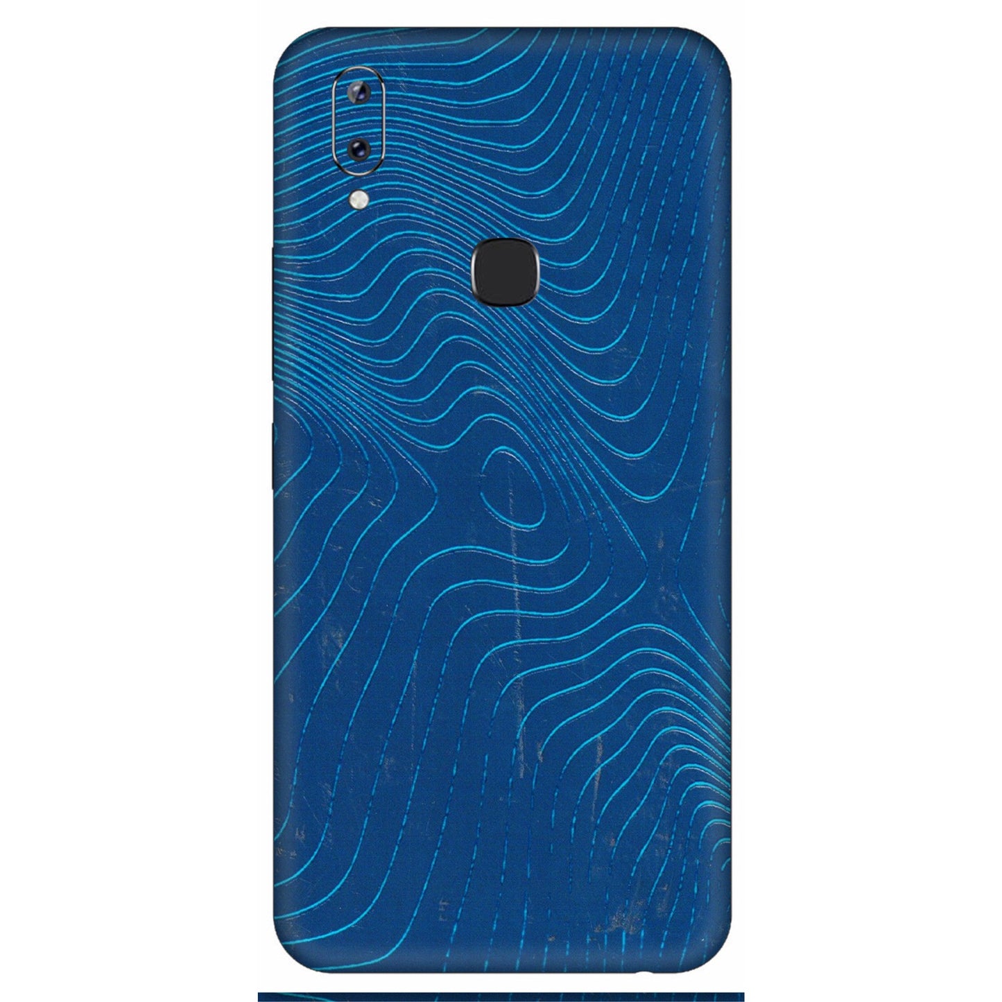 VIVO Y Series Phone Skins (All Models) - Abstract Blue Line Map - 3D Embossed Finish (L-272) Vivo Y83 Pro