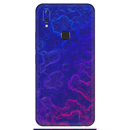 VIVO Y Series Phone Skins (All Models) - Purple Ripples Swirl - 3D Embossed Finish (L-314) Vivo Y83 Pro