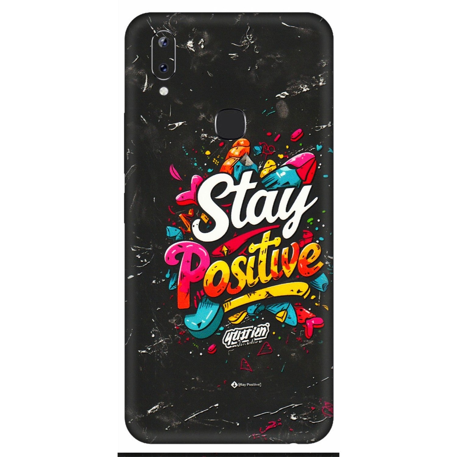 VIVO Y Series Phone Skins (All Models) - Stay Positive Black - 3D Embossed Finish (L-31) Vivo Y83 Pro