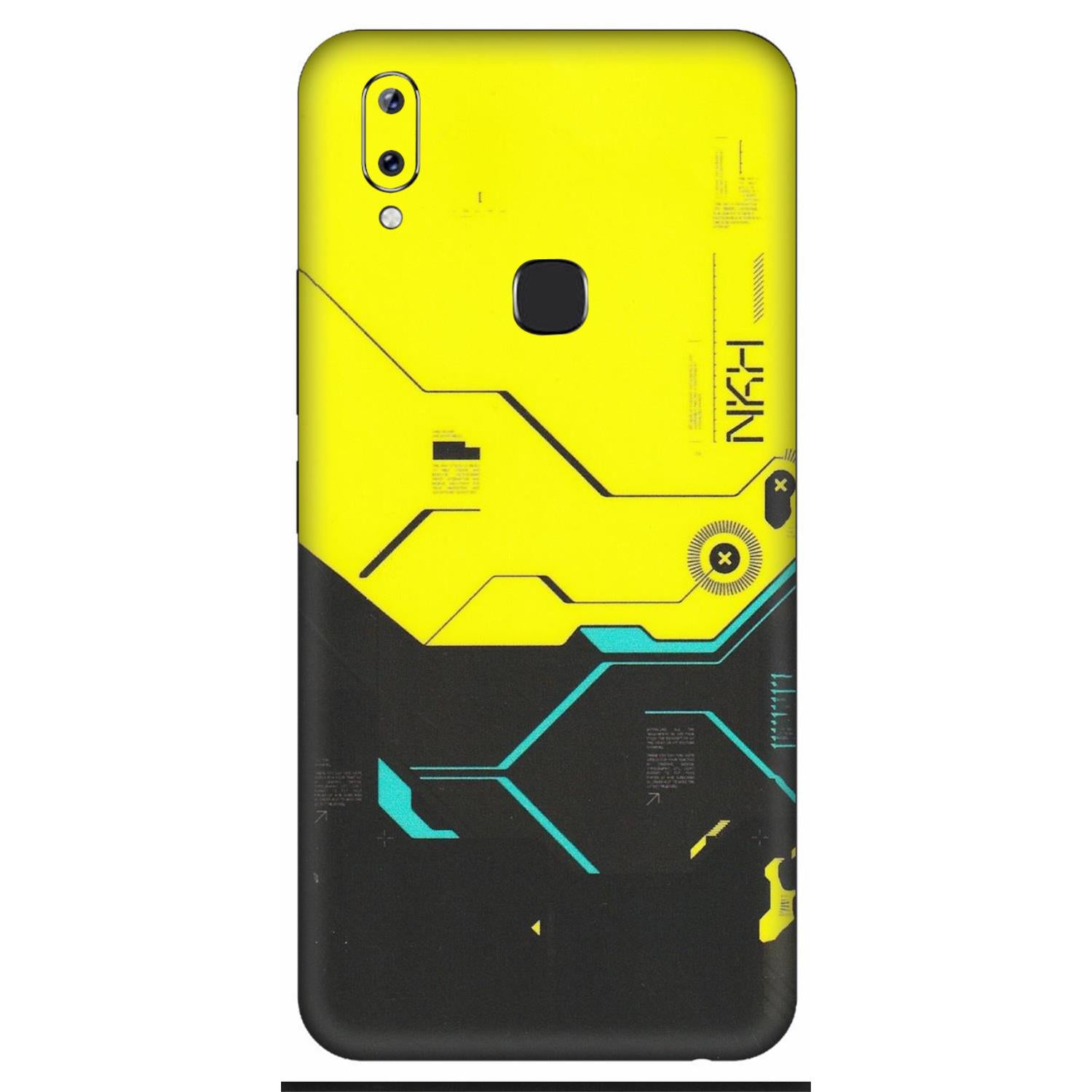 VIVO Y Series Phone Skins (All Models) - Black Yellow Technica - Matte Finish (M-53) Vivo Y83 Pro