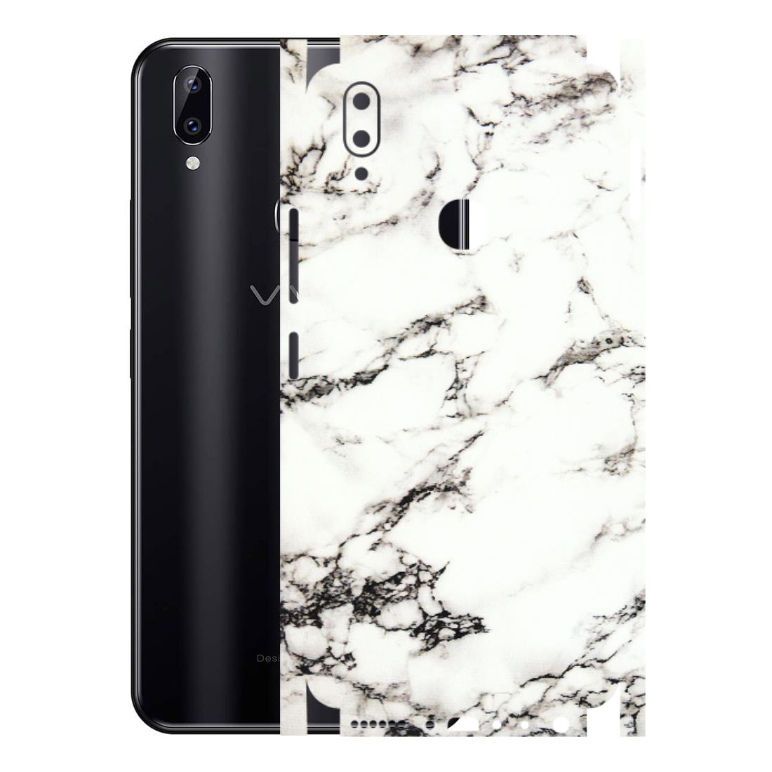 VIVO Y Series Phone Skins (All Models) - Black and White Marble Texture - 3D Embossed Finish (L-124) Vivo Y83 Pro
