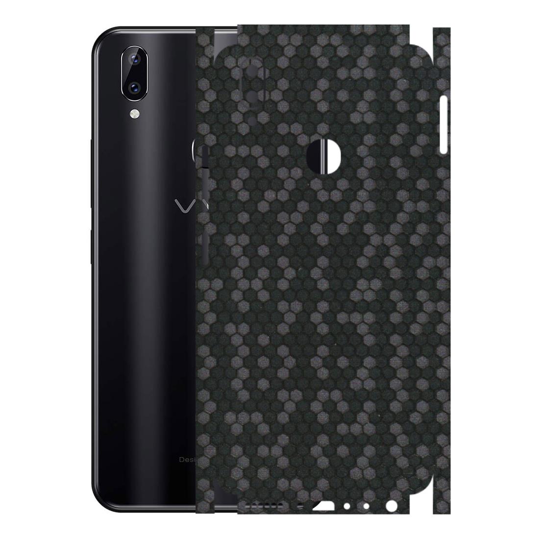 VIVO Y Series Phone Skins (All Models) - Black Grey Honeycomb Sober - 3D Embossed Finish (L-85) Vivo Y83 Pro