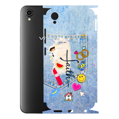VIVO Y Series Phone Skins (All Models) - Denim Jeans Pocket - 3D Embossed Finish (L-134) Vivo Y90