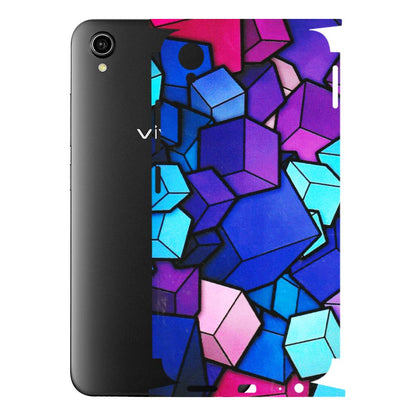 VIVO Y Series Phone Skins (All Models) - Cube Doodle - 3D Embossed Finish (L-141) Vivo Y90