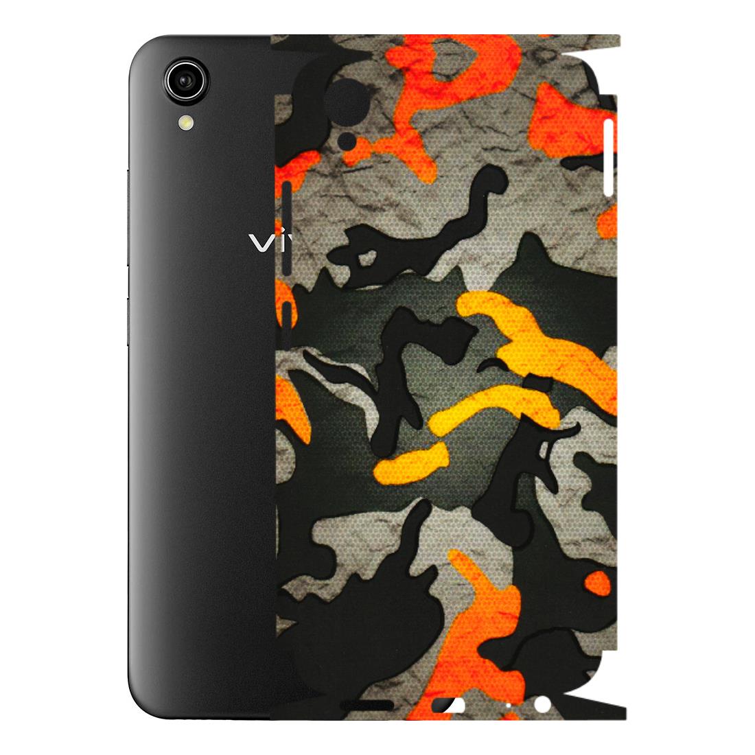 VIVO Y Series Phone Skins (All Models) - Orange Camouflage - 3D Embossed Finish (L-204) Vivo Y90