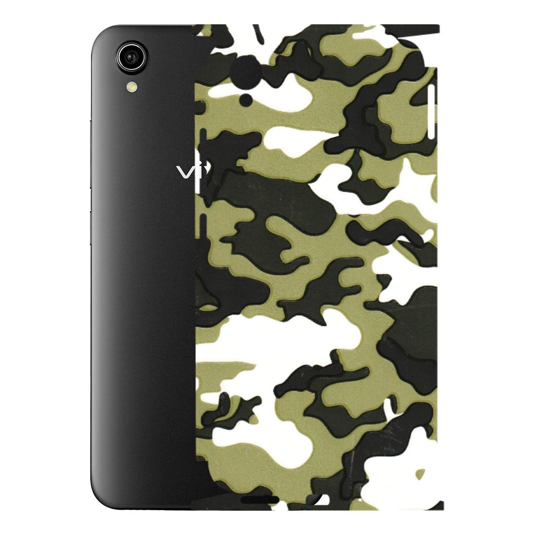 VIVO Y Series Phone Skins (All Models) - Camouflages White And Green - 3D Embossed Finish (L-243) Vivo Y90