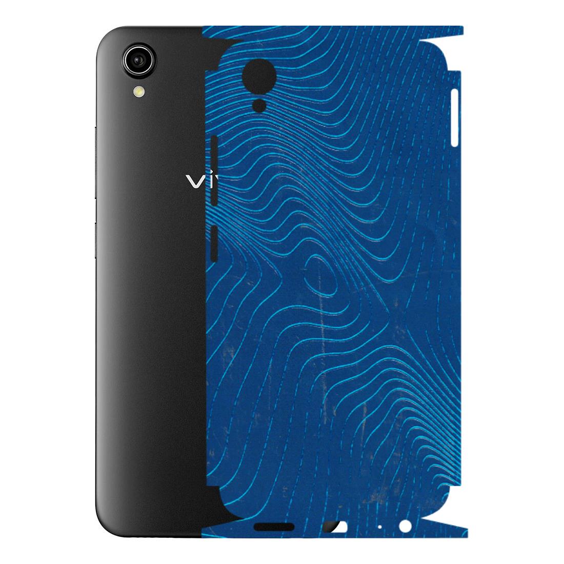 VIVO Y Series Phone Skins (All Models) - Abstract Blue Line Map - 3D Embossed Finish (L-272) Vivo Y90