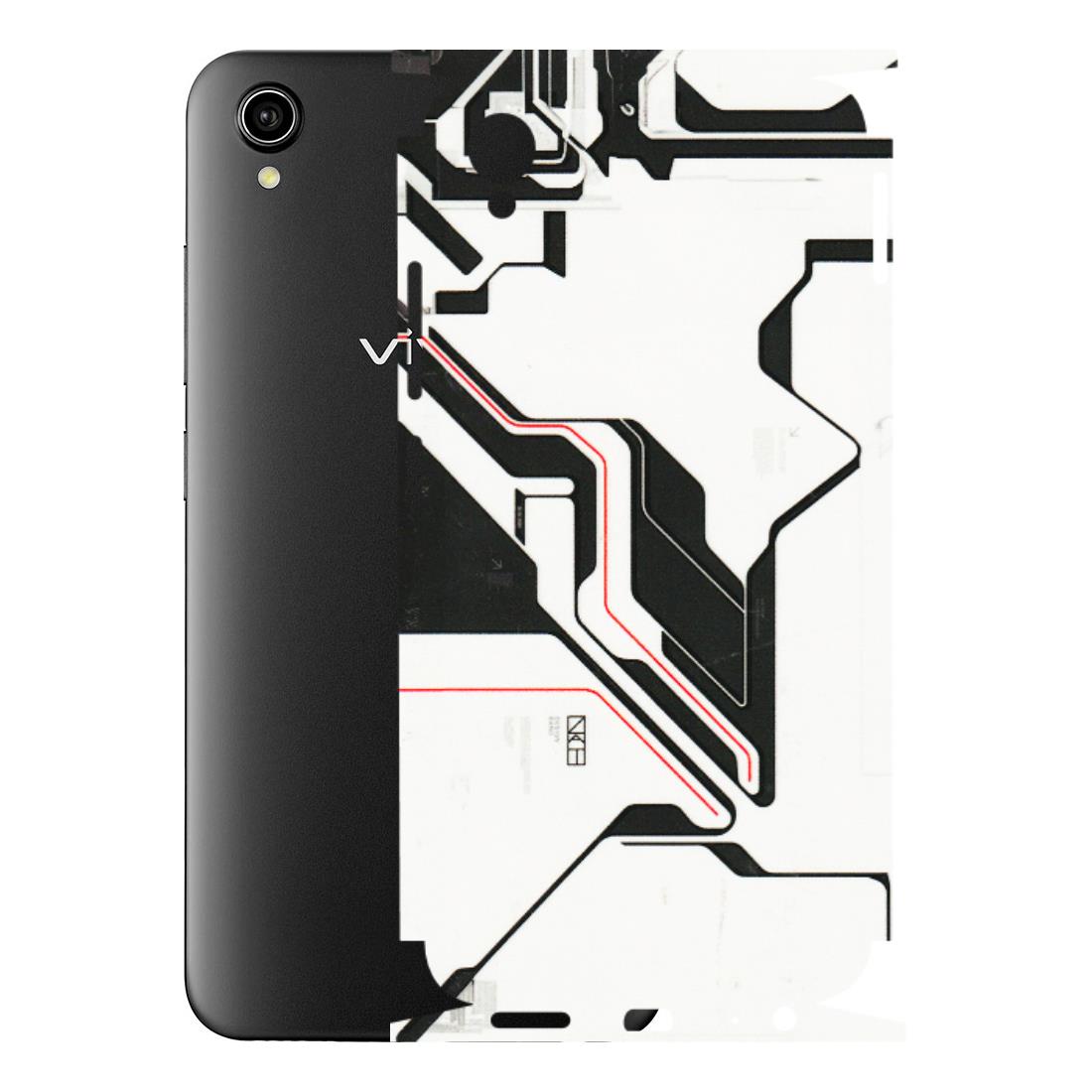 VIVO Y Series Phone Skins (All Models) - White Techy Logo - 3D Embossed Finish (L-312) Vivo Y90