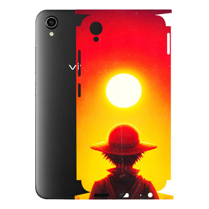 VIVO Y Series Phone Skins (All Models) - Cool Sunset With Monkey D.Luffy Anime - 3D Embossed Finish (L-329) Vivo Y90