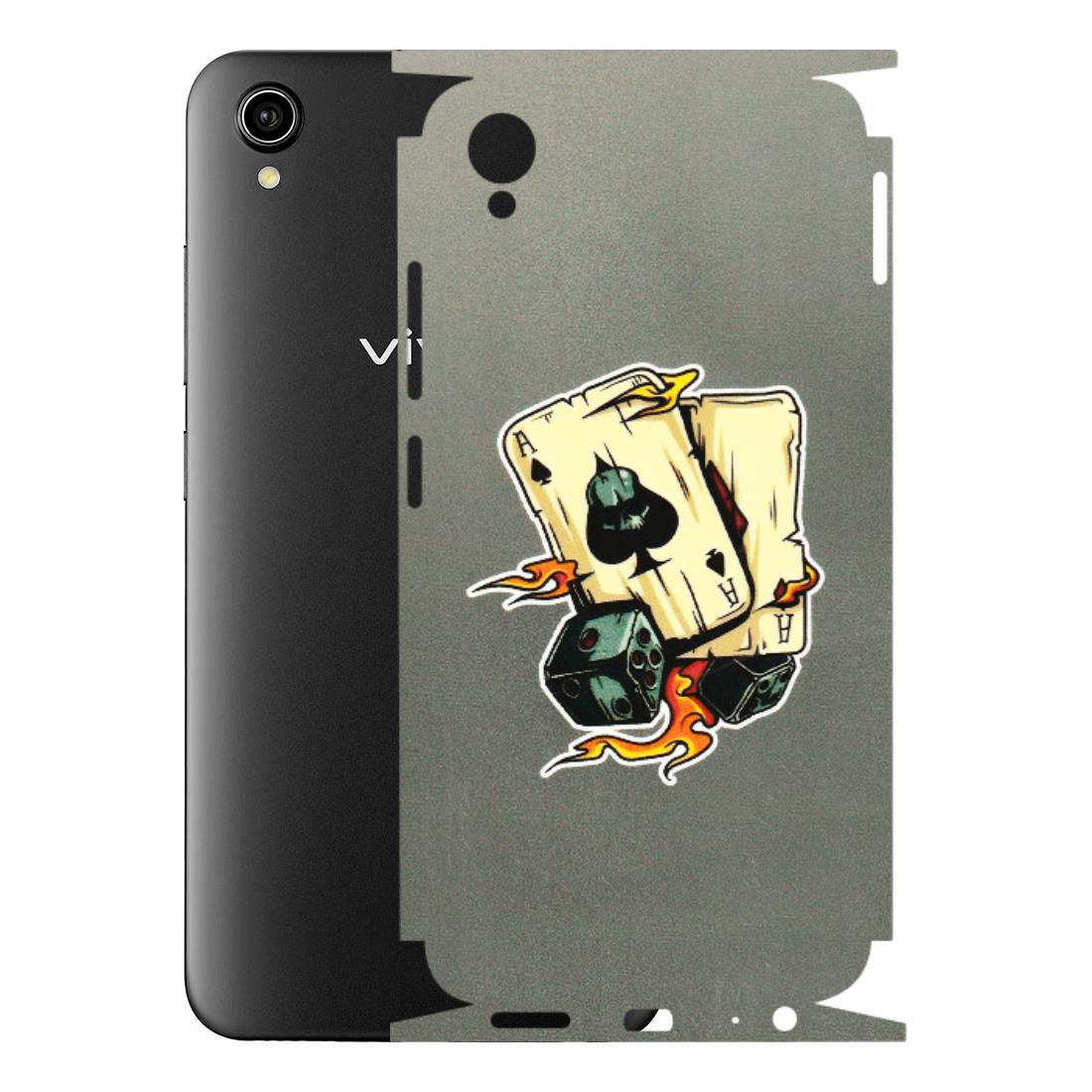 VIVO Y Series Phone Skins (All Models) - Grey Cards Of Ace - 3D Embossed Finish (L-77) Vivo Y90