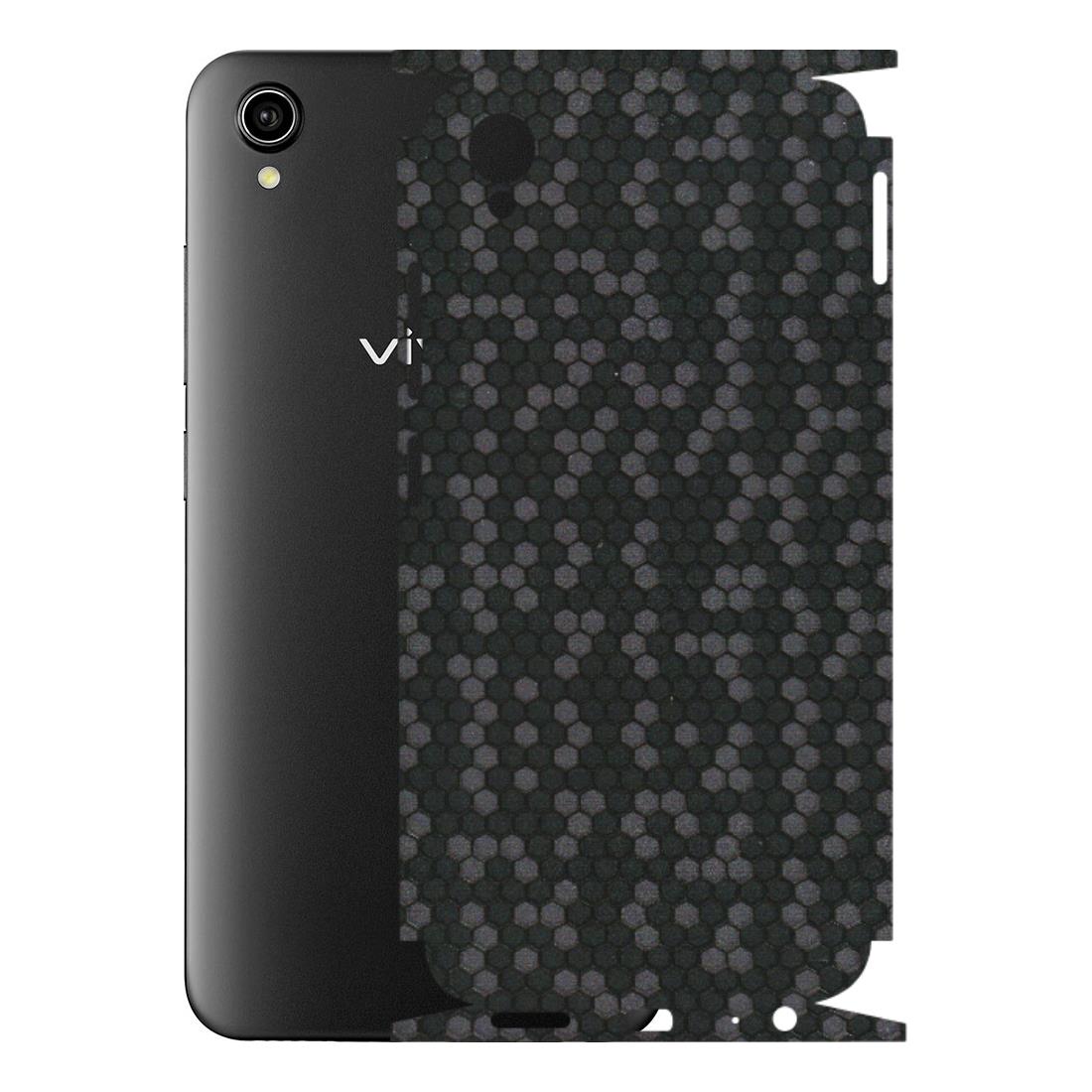 VIVO Y Series Phone Skins (All Models) - Black Grey Honeycomb Sober - 3D Embossed Finish (L-85) Vivo Y90