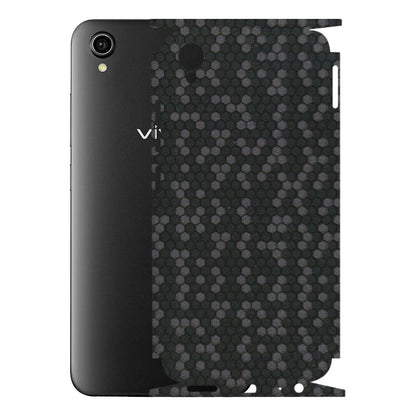 VIVO Y Series Phone Skins (All Models) - Black Grey Honeycomb Sober - 3D Embossed Finish (L-85) Vivo Y90